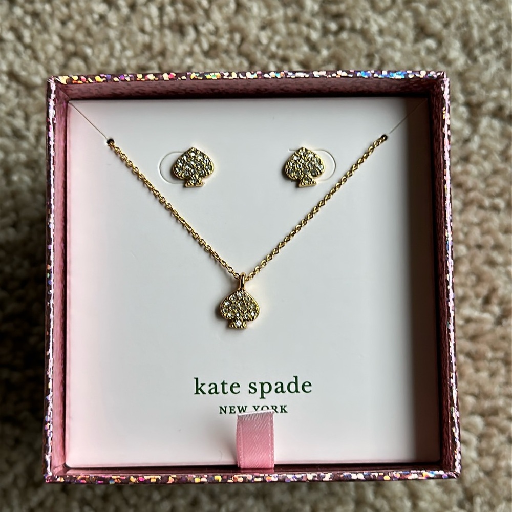 Kate Spade Signature Spade Necklace & Earrings Set